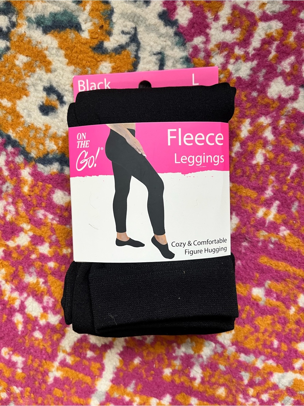 Women's Black Fleece Leggings - Cozy Figure-Hugging Fit